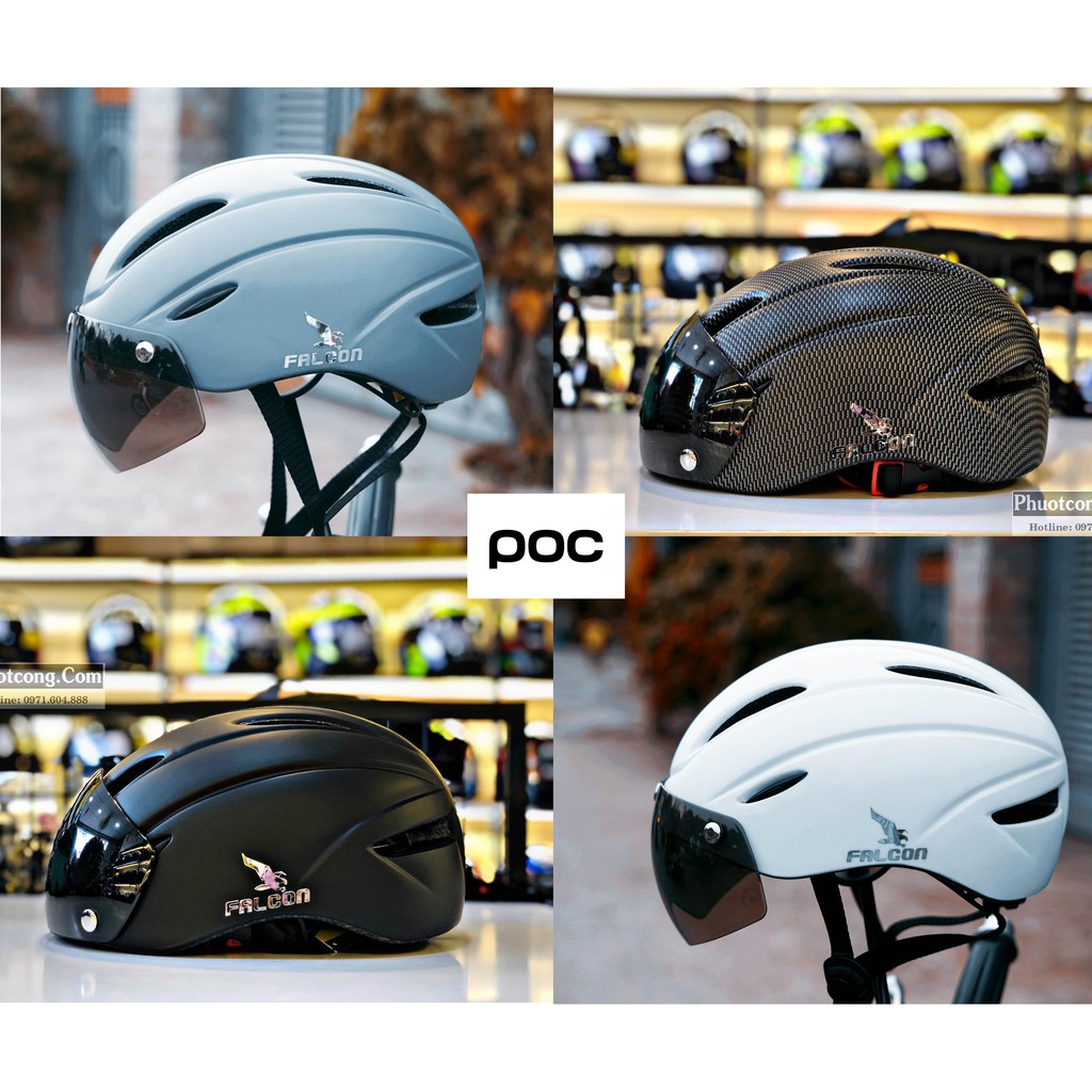 Mũ bảo hiểm thể thao POC Falcon CITY Mũ bảo hiểm xe đạp có kính mẫu mới nhất 2021