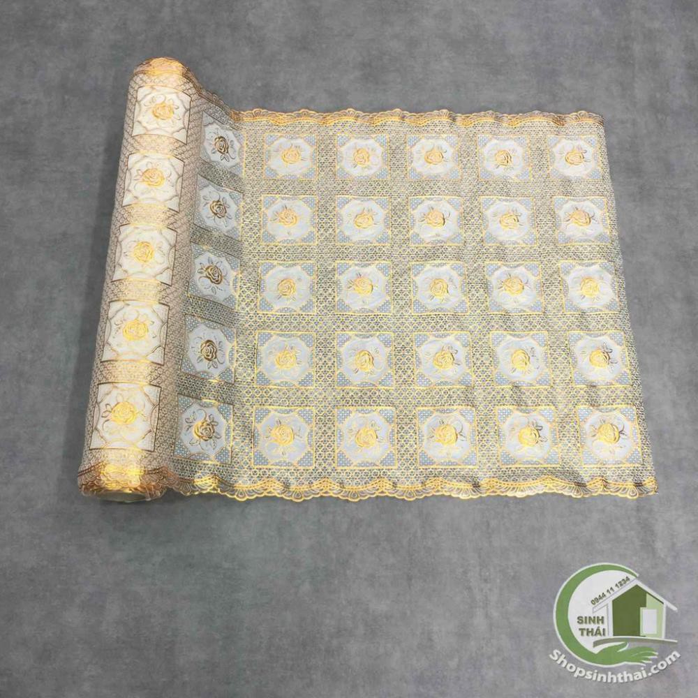 Khăn trải bàn bằng nhựa họa tiết nổi không thấm nước - giao màu ngẫu nhiên