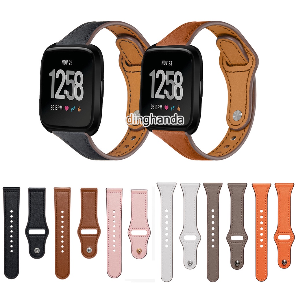 Dây đeo bằng da thật cho đồng hồ thông minh Fitbit Versa Lite Versa 2 Versa SE