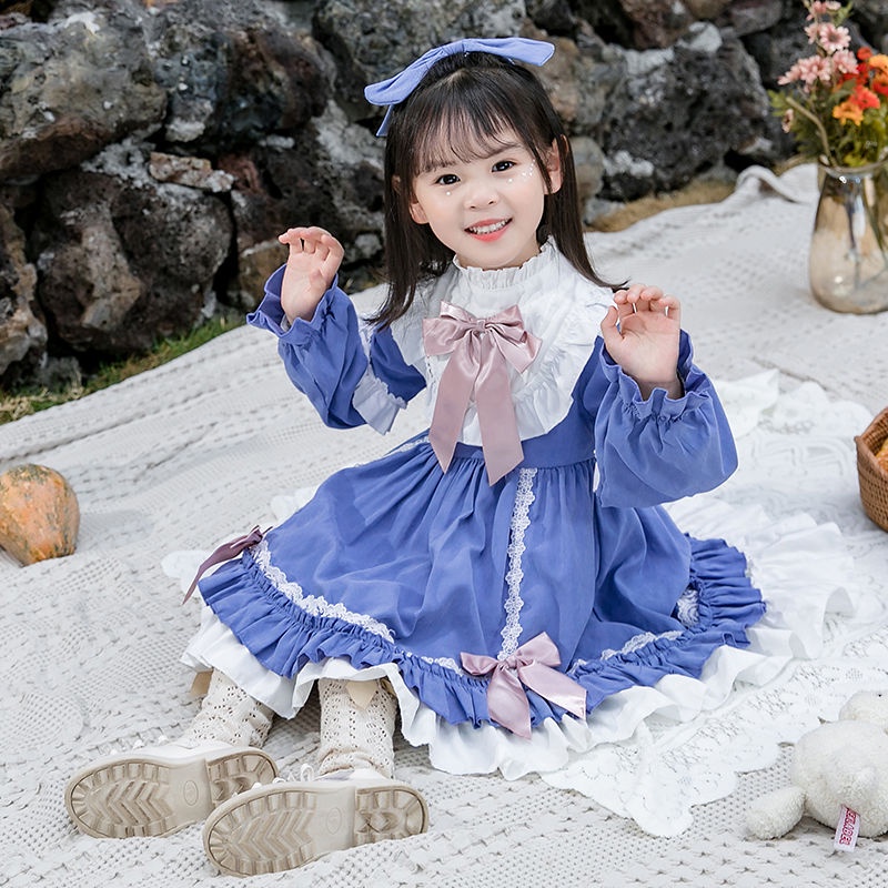 Giao hàng nhanh đầm công chúa lolita thời trang thu đông mới cho bé gái