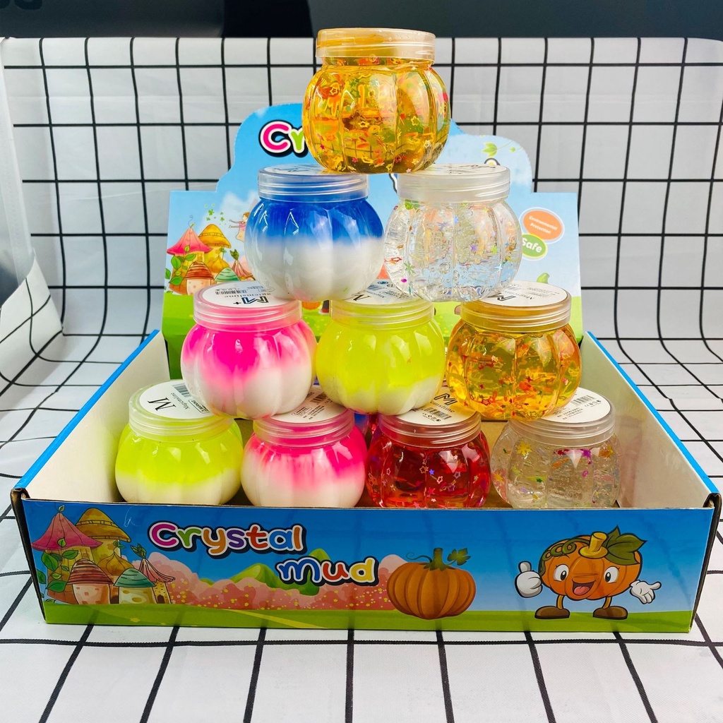 Đồ chơi Slime Hình Bình Sữa Lọ Nhỏ Mắt Kim Tuyến Dạng Lỏng Slam Gudetama