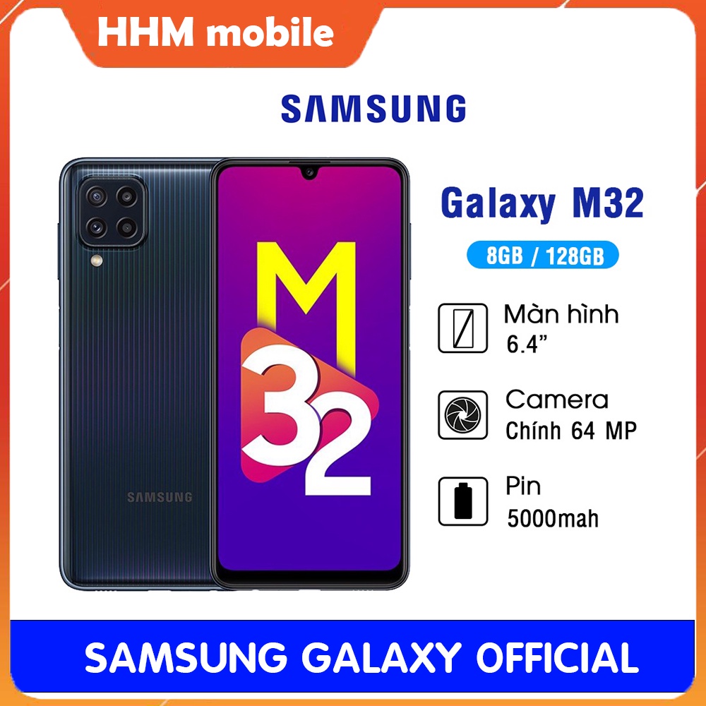 (#### Điện Thoại Samsung Galaxy M32 (8GB/128GB) - Hàng Chính Hãng, Mới 100%, Nguyên seal * /HN ##)