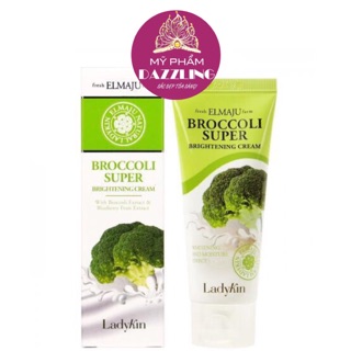Kem Dưỡng Trắng Da Nâng Tone Tức Thì Ladykin Broccoli Super Bông Cải Xanh 60ml Mẫu Mới