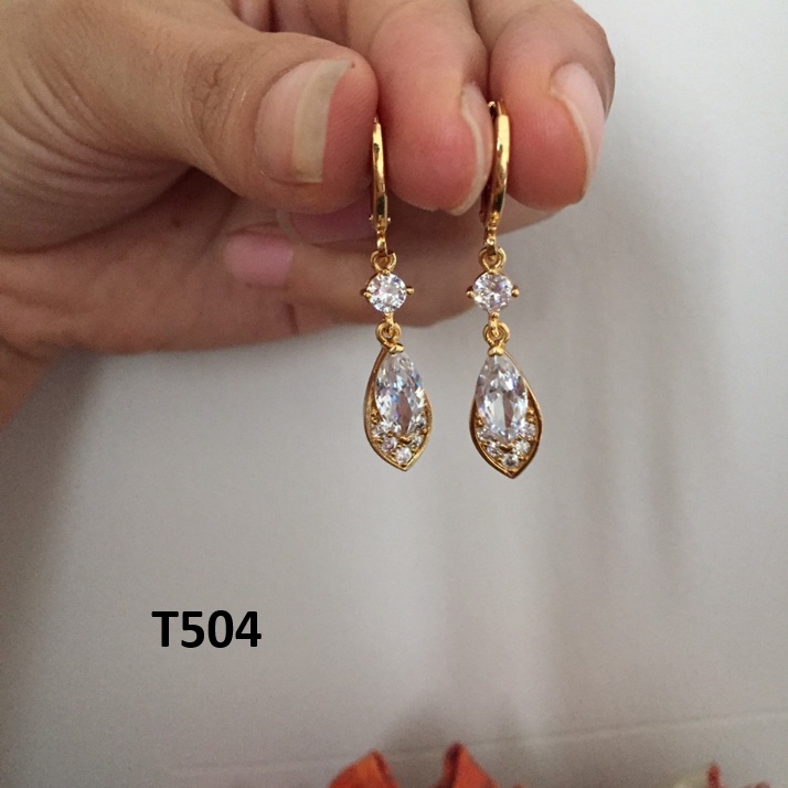 [Mã FAMARAL2 giảm 10K đơn 50K]Khuyên Tai Vàng Nữ Mạ 18k, Hoa Tai Gài Nữ Cao cấp Namoo Jewelry Nhiều Mẫu