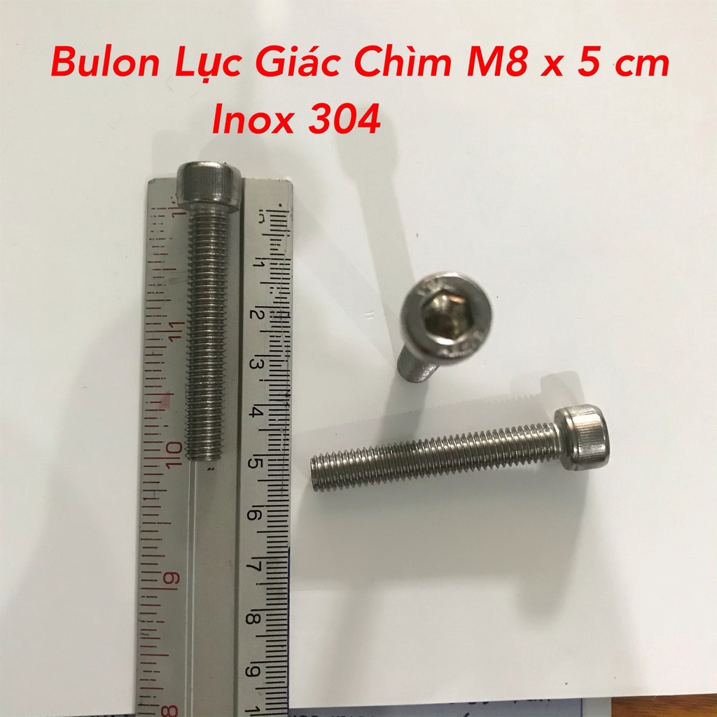 10 con Bu lông lục giác chìm inox 304 M8