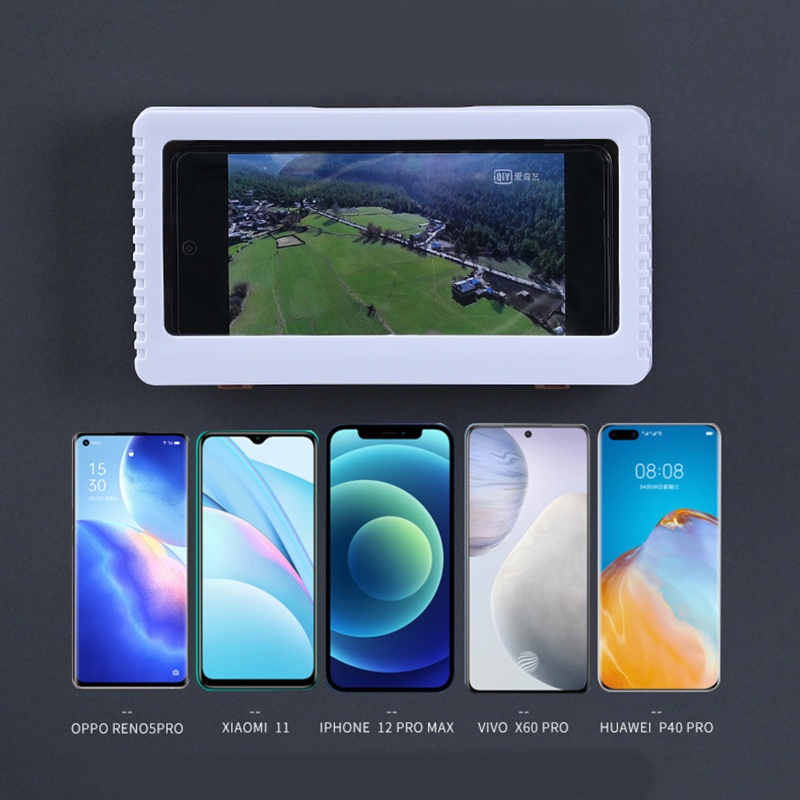 Giá Đỡ Điện Thoại Gắn Tường Chống Thấm Nước Tiện Dụng Cho Nhà Tắm