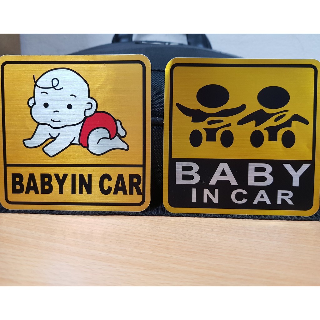 Miếng dán phản quang xe Ô tô Baby In Car