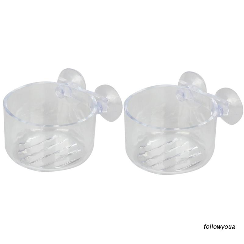 Bộ 2 Hộp Đựng Thức Ăn Cho Cá Ăn Trong Suốt Hình Nón Kèm Cốc Hút