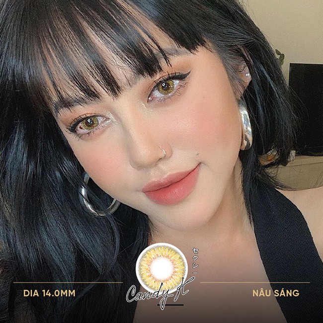 Kính áp tròng LENS NICE CANDY K - Nâu Sáng 14,0mm