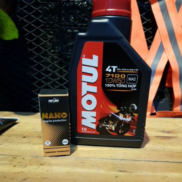 [Bảo vệ động cơ X2] Nhớt Motul 7100 10W50, nhớt tổng hợp 100% cùng phụ gia nano Thunder