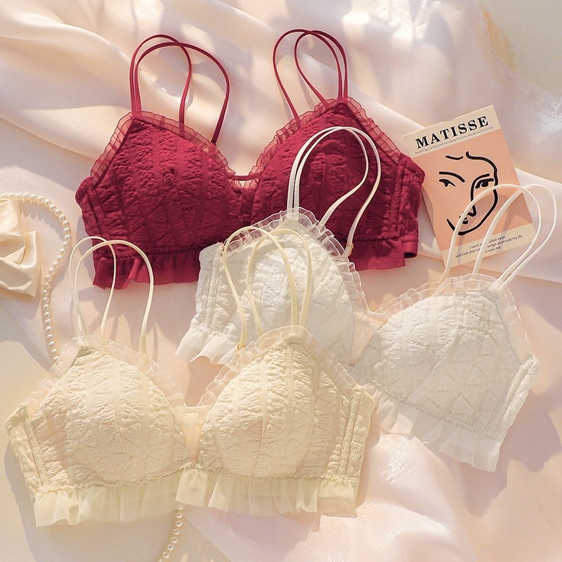 Áo lót Mỏng Hình Tam Giác Chống Chảy Xệ Quyến Rũ Ngọt Ngào Cho Nữ