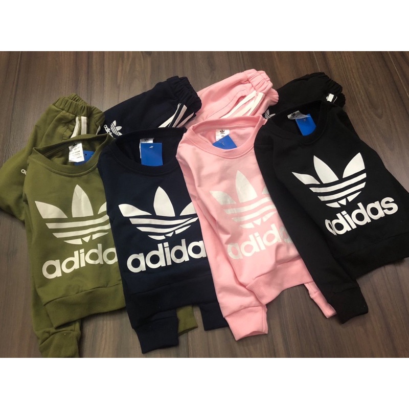 Bộ nỉ Adidas bé trai bé gái 11-35kg
