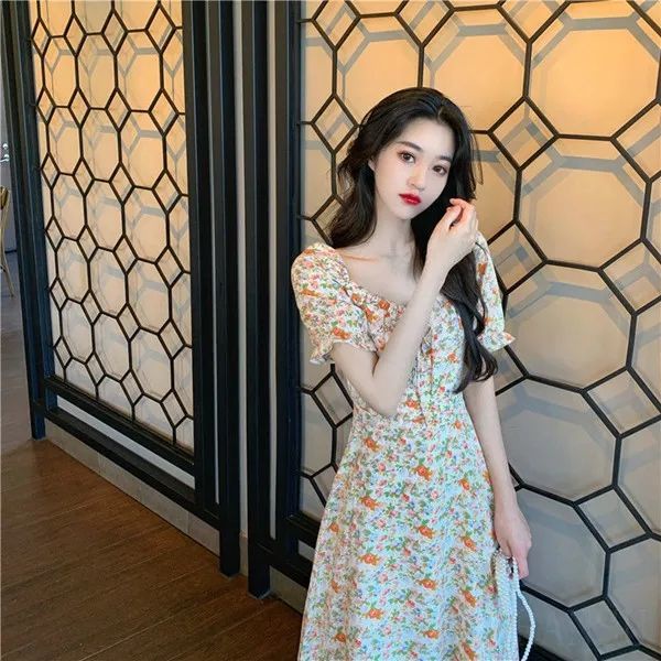 Đầm Dài Họa Tiết Hoa Phong Cách Hoàng Gia Thời Trang Mùa Hè Cho Nữ