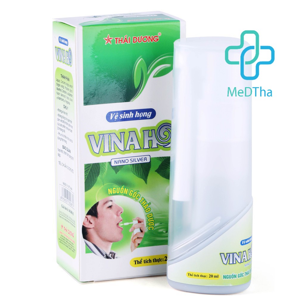 Xịt họng Vinaho - Hỗ trợ trị hôi miệng, giảm ho, vệ sinh họng của Sao Thái Dương (Lọ xịt 20ml) [Chính hãng]