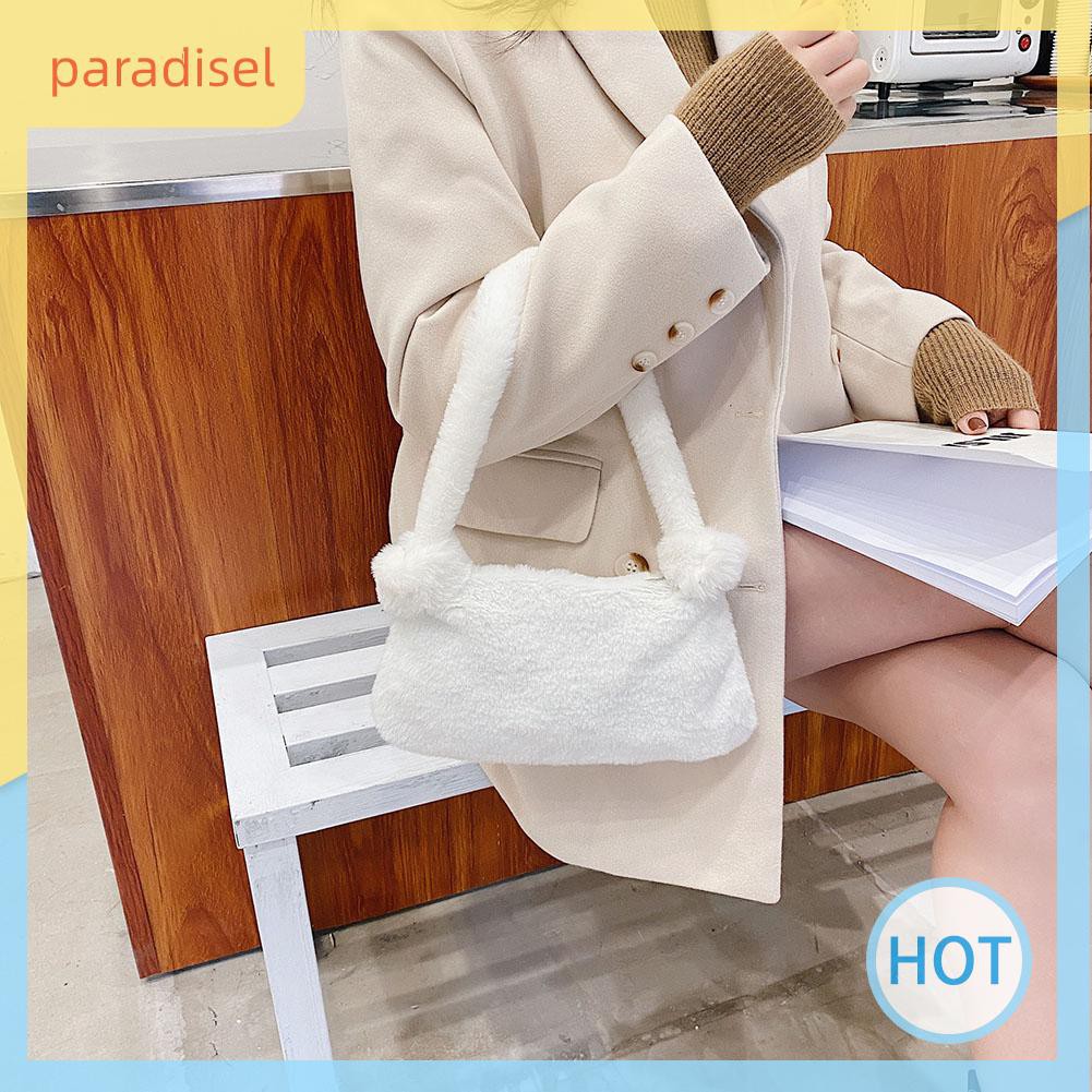 Túi đeo vai nhung lông phong cách vintage sành điệu