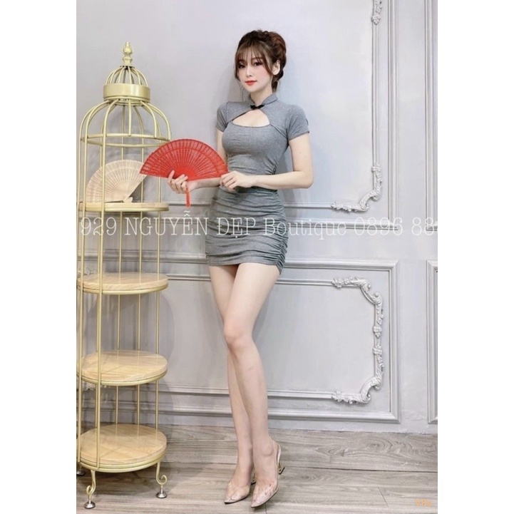 Đầm Body Nữ Khoét Ngực Sexy Nóng Bỏng CHo Các Nàng Tự Tin Khoe Dáng Pu