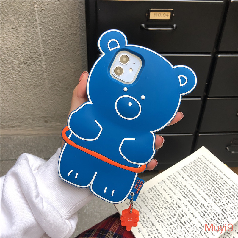 IPHONE Ốp Lưng Silicone Họa Tiết Hình Chú Gấu Thời Trang Cho Iphone12 Pro Max X Xs Max Xr Iphone8 / Se2 Iphone7Plus I6S | BigBuy360 - bigbuy360.vn