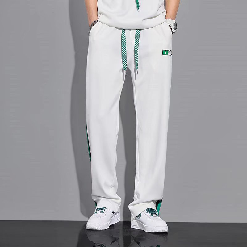 Quần Dài Dáng Suông Rộng Họa Tiết Kẻ Sọc 3 Sọc Đơn Giản Thời Trang quần ống suông Unisex Phong Cách Hàn Quốc quần ống rộng