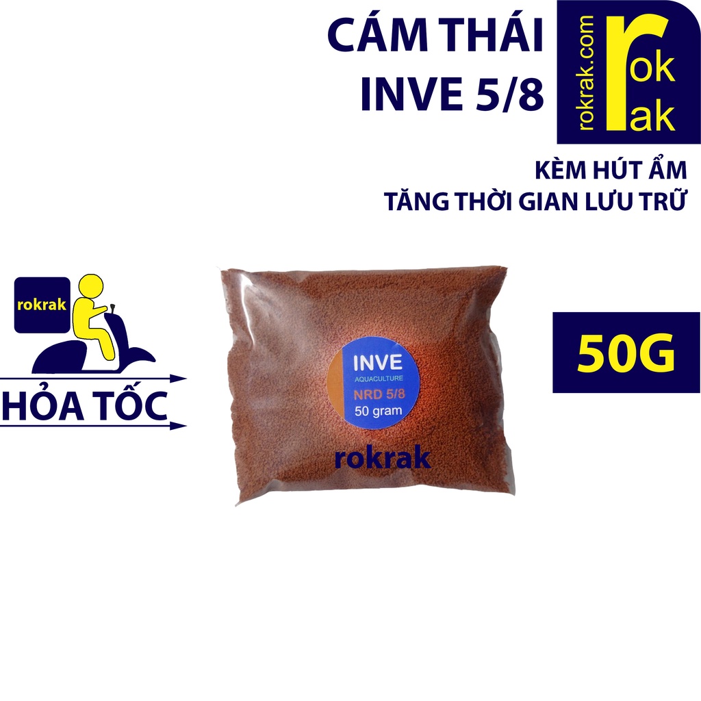 Cám Thái Inve 5/8 NRD bịch 50g Cho Cá Guppy cá cỡ nhỏ trưởng thành