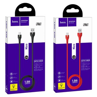 Cáp sạc iPhone / Micro / TypeC HOCO X45 2.4A có đèn LED