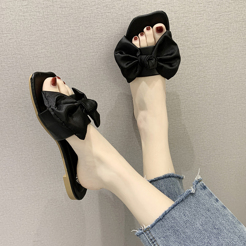 Dép nữ quai ngang thắt nơ xinh xắn