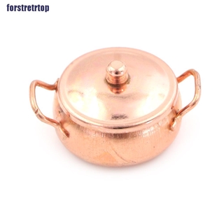 【FSTTTOP】1:12 Miniature Cookware Toy Dollhouse Kitchen Metal Pan Stockpot Deco