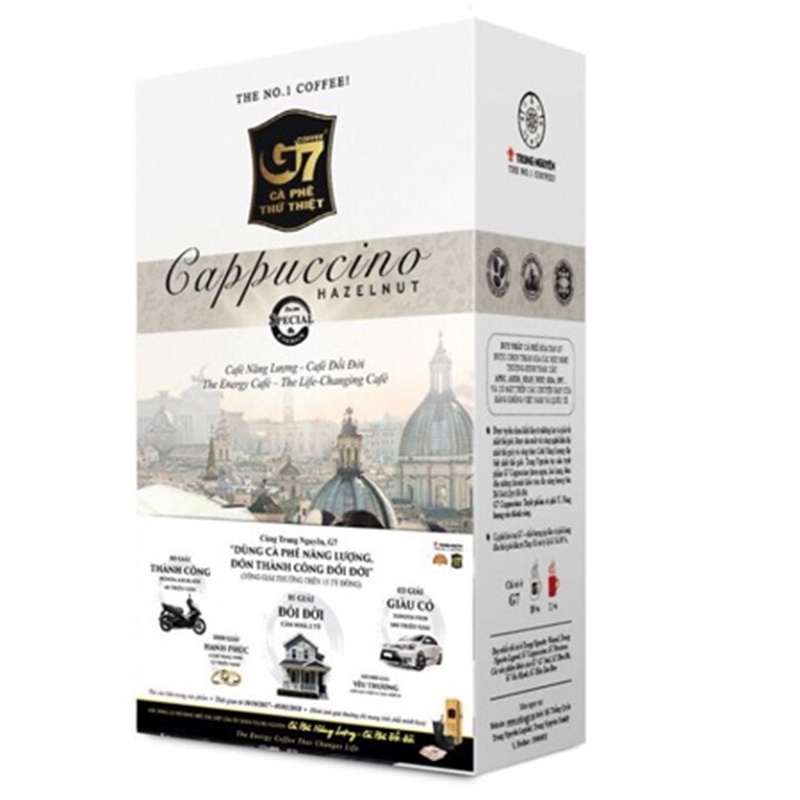 CÀ PHÊ TRUNG NGUYÊN LEGEND CAPPUCCINO HAZELNUT/ MOCHA/ COCONUT 216G