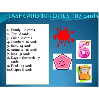 Flashcard 10-22 chủ đề ép plastic siêu rẻ