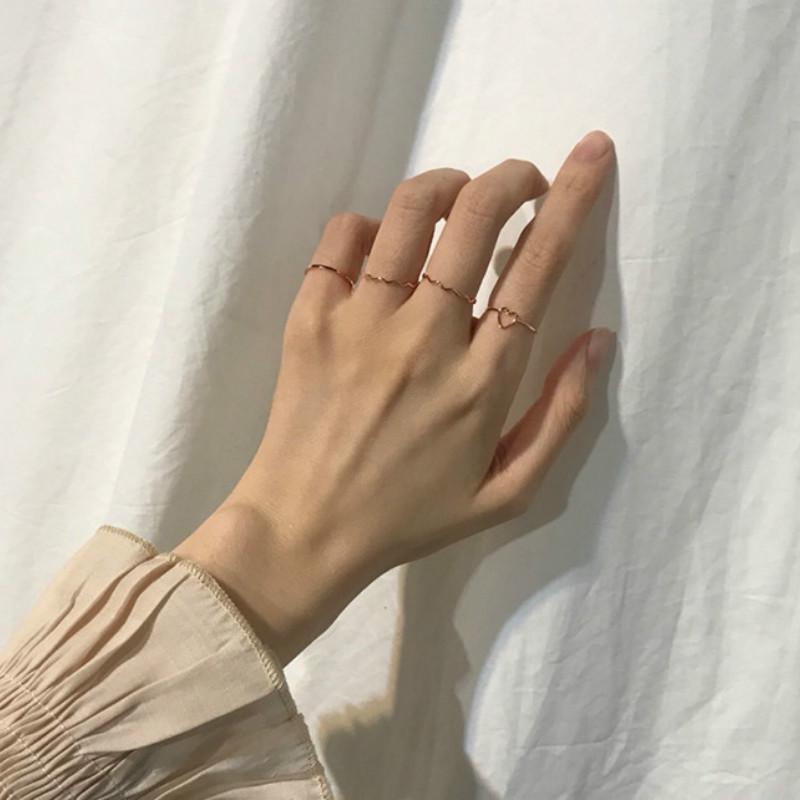 Nhẫn Đeo Tay Kim Loại Phong Cách Retro Cho Nữ