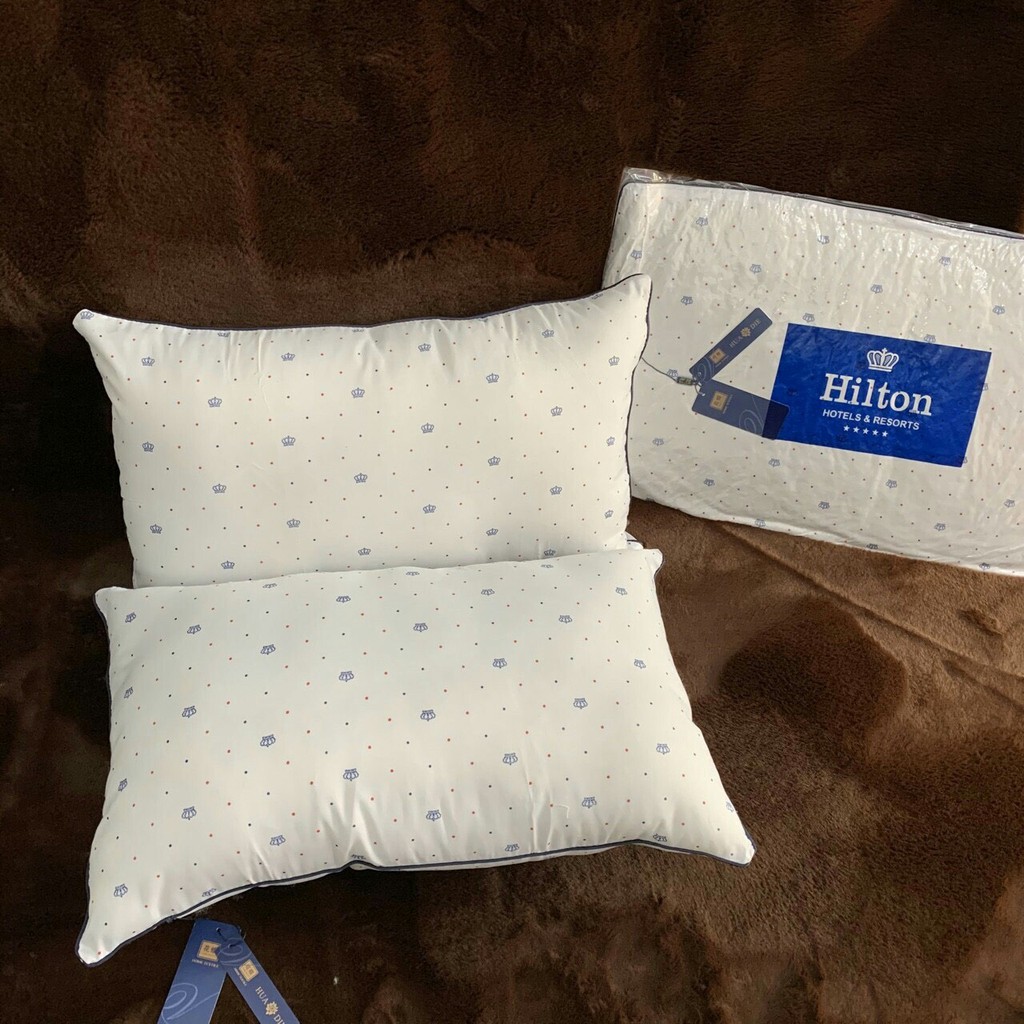 Gối Bông Khách Sạn Hilton King Crown - Ruột Gối Bông Khách Sạn 5 Sao Cao Cấp Sakura JP Bedding Decor