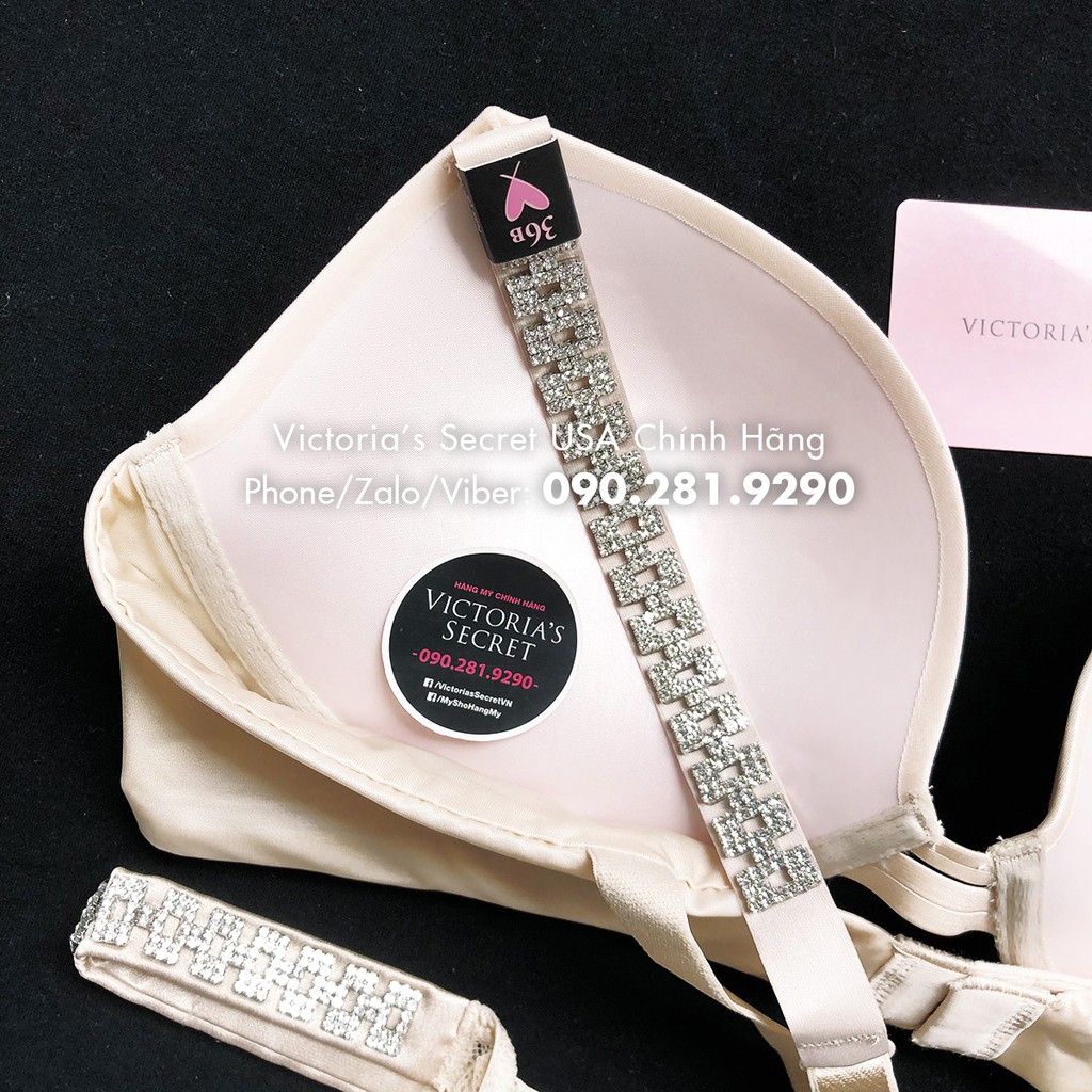 (Hàng Mỹ) 32B, 34B, 36B - Áo đính đá lấp lánh dòng Very Sexy Shine Strap, nâng ngực, Shine Champage, Victoria's Secret | BigBuy360 - bigbuy360.vn