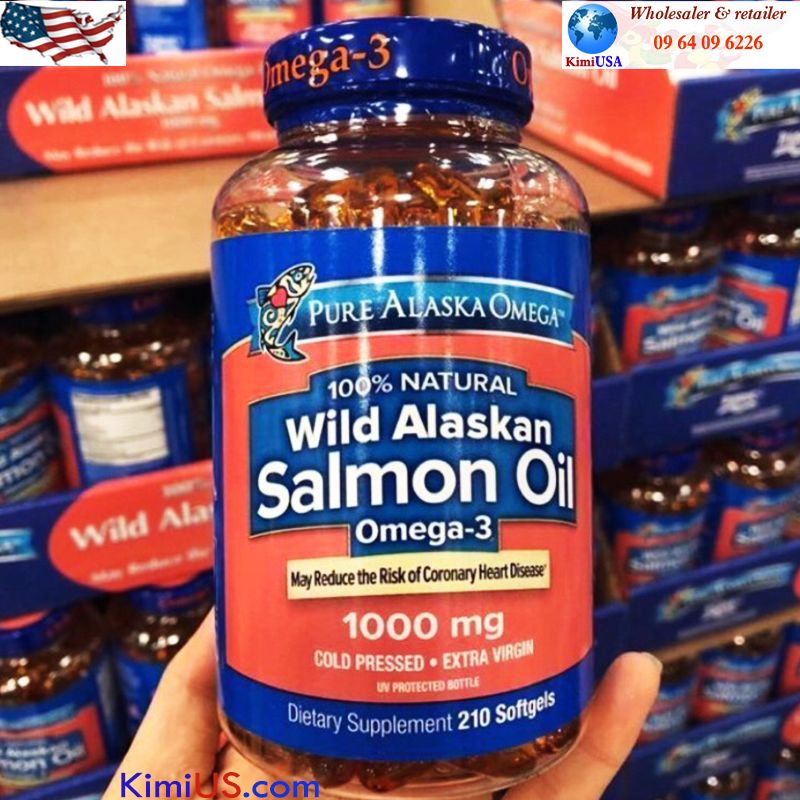 Viên uống dầu cá Salmon Oil wild Alaskan 100% Natural