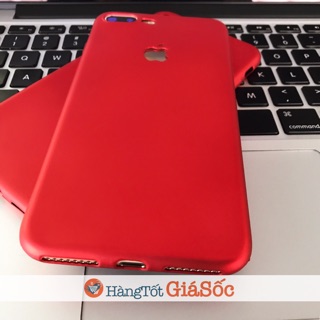 Ốp dẻo đỏ khoét Táo cho iPhone (ốp xi nhung, hangtotgiasoc)
