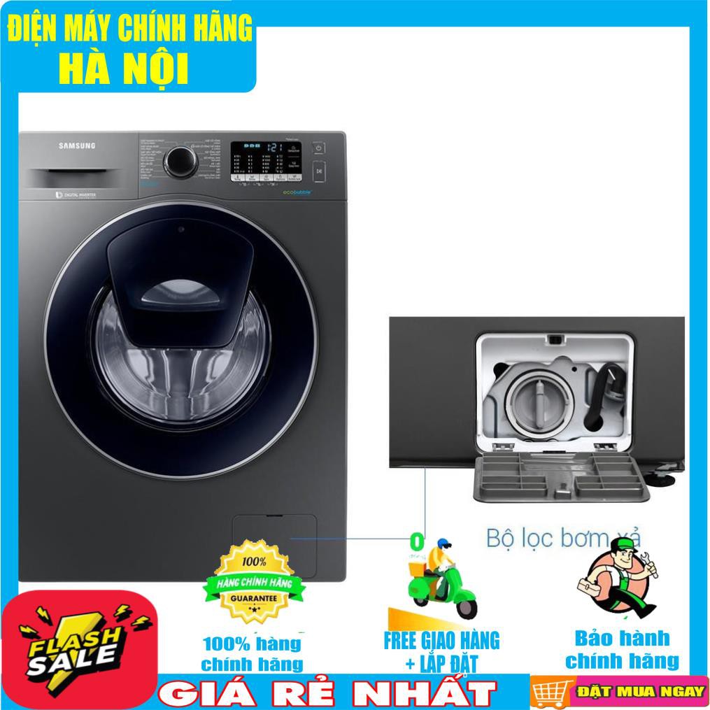 Máy giặt Samsung cửa ngang 9 kg màu bạc WW90K54E0UX/SV