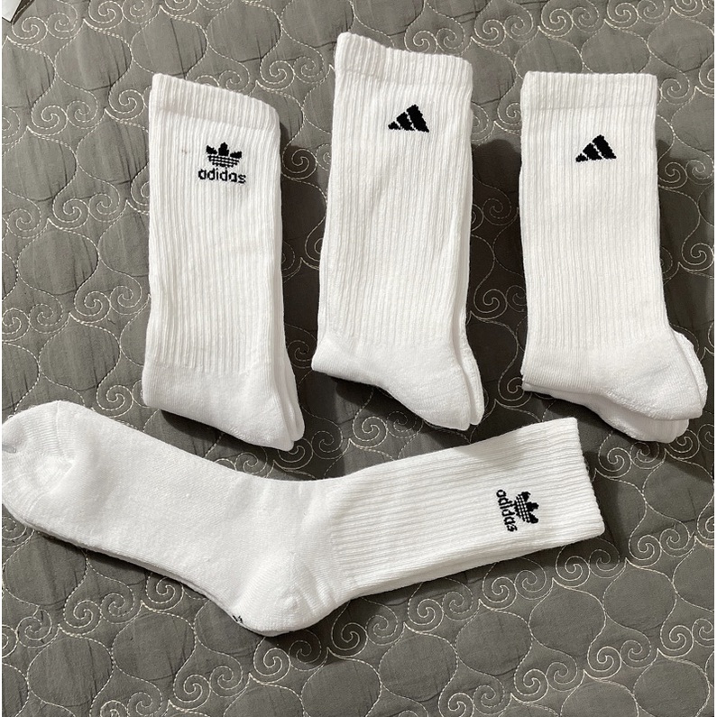 Tất ADIDAS cổ cao [ Hàng dày xuất khẩu ] Vớ thể thao dệt kim cao cấp 95% Coton hạn chế mùi hôi và thông thoáng