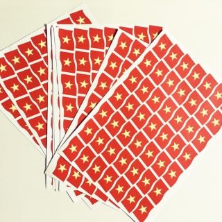 Tem cờ dán mặt cổ vũ bóng đá 6cái