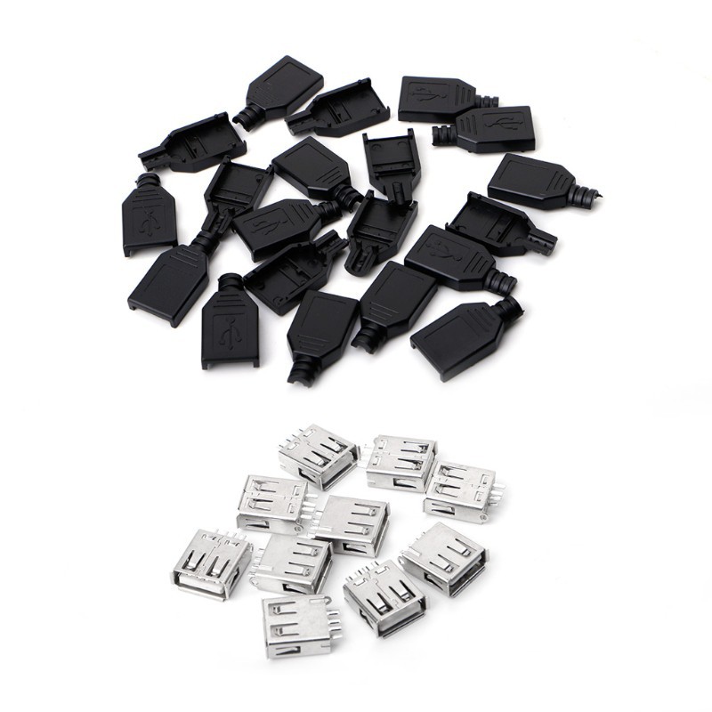Bộ 10 cổng cắm Type A USB 4 chấu DIY