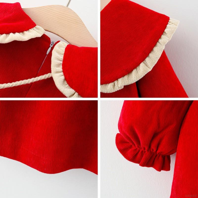 Đầm tay dài chất cotton cho bé gái