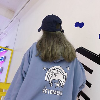 Ảnh thật áo hoodie rainbows vetements