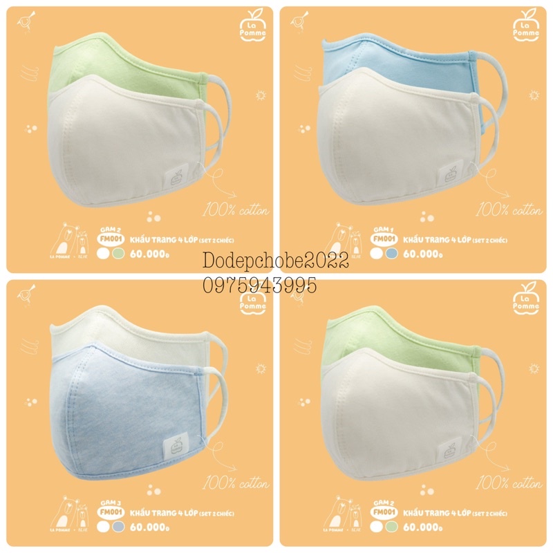 Khẩu trang La Pomme cho bé