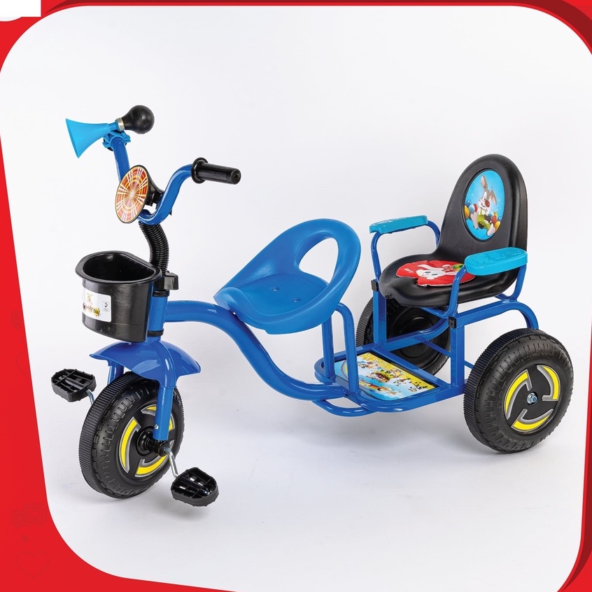 Xe đôi 3 bánh trẻ em có kèn cho bé trai,gái 1-2-3 tuổi