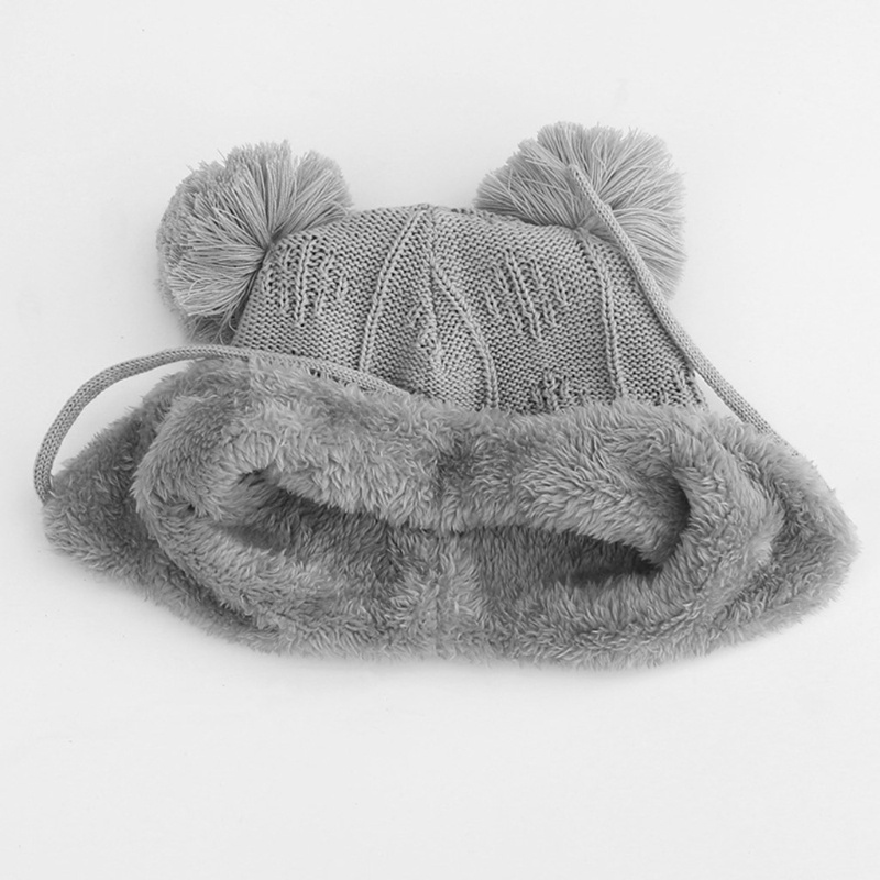 Mũ Beanie Dệt Kim Bảo Vệ Tai Dễ Thương Thời Trang Thu Đông Cho Bé Sơ Sinh