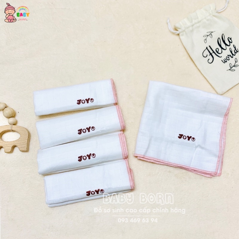 Khăn sữa cho bé JOYO Set 5 khăn sữa vải sợi tre, thấm hút tốt, kích thước 30x30 cm