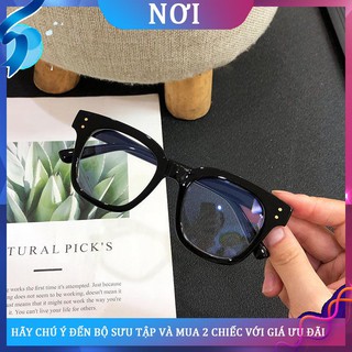 ♘✖✁Gọng kính đen GM nữ chống ánh sáng xanh bức xạ cận thị khuôn mặt nhỏ màu đỏ phẳng tạo tác phiên bản hàn quốc