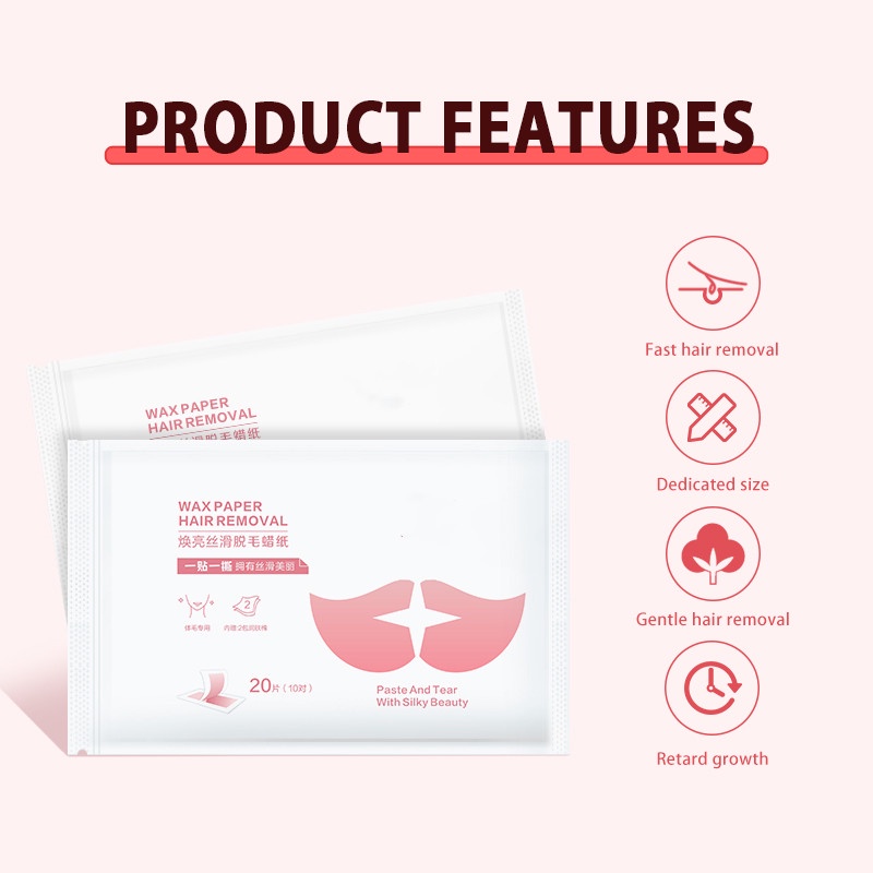 40 Miếng sáp wax lông KOPYRROL cho ria mép/vùng bikini/mặt 80g