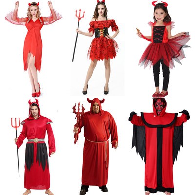 Halloween cosplay người lớn trẻ em đàn ông và phụ nữ trang phục điển tử thần trang phục Ác Ma quỷ trang phục Ma Cà Rồng 
