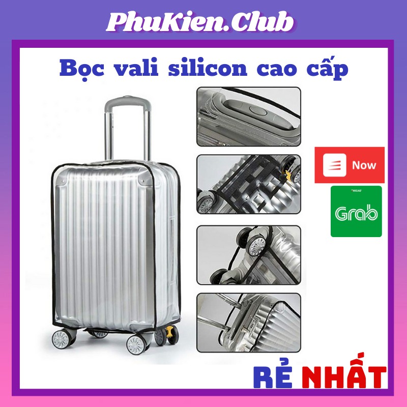 🧸 Bọc vali silicon cao cấp 🧸 chất dầy dặn, chống nắng chống mưa