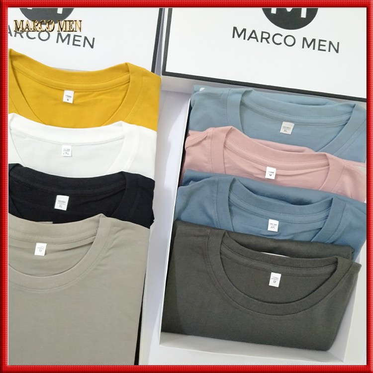 Áo thun nam nữ trơn vải cotton co giãn dày dặn thấm hút mồ hôi form Regular fit ATN01