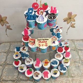 (Size S) Combo 10 lốc cupcake giấy cứng 50 cái/ cây