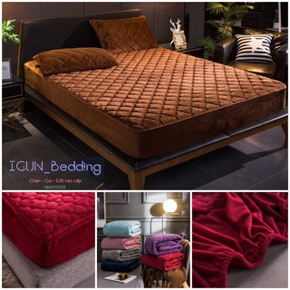 Bộ ga gối Nỉ Nhung Trần Bông MUJI CHÍNH HÃNG nhập khẩu nguyên bộ